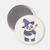 Whimsical Panda Wizard with Magic Hat マグネット (正面/裏面)