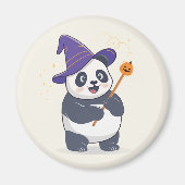 Whimsical Panda Wizard with Magic Hat マグネット (正面)