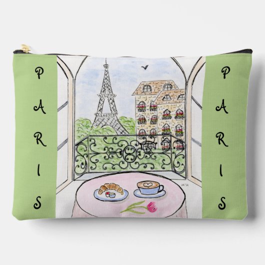 Whimsical Paris and Eiffel Tower アクセサリーポーチ (正面)