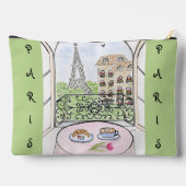 Whimsical Paris and Eiffel Tower アクセサリーポーチ (裏面)