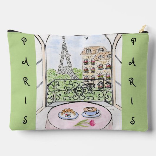Whimsical Paris and Eiffel Tower  アクセサリーポーチ (裏面)