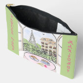 Whimsical Paris and Eiffel Tower MAHJONG アクセサリーポーチ (見開き)