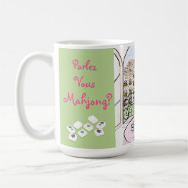 Whimsical Paris and Eiffel Tower MAHJONG コーヒーマグカップ