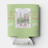 Whimsical Paris and Eiffel Tower Parley MAHJONG 缶クーラー (裏面)