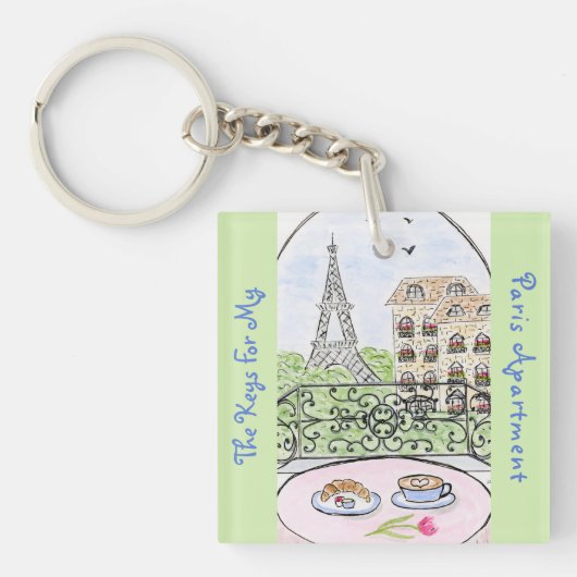  whimsical PARIS APARTMENT KEYS エッフェル塔 キーホルダー (正面)