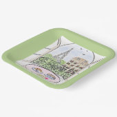 Whimsical Paris Eiffel Tower I Adore You! ペーパープレート (傾斜あり)