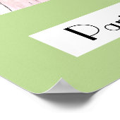 Whimsical Paris Eiffel Tower PARIS JE T'ADORE ポスター (角)