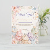 Whimsical Pastel Baby Shower サンキューカード (スタンド正面)