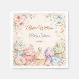 Whimsical Pastel Baby Shower スタンダードカクテルナプキン