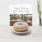 Whimsical Pastel Cake Birthday Card for an Aunt カード (正面)