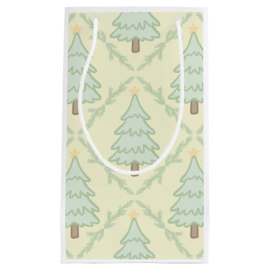 🎁 Whimsical Pastel Christmas Gift Bag スモールペーパーバッグ (正面)