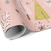 Whimsical Pastel Christmas Tree ラッピングペーパー (ロールコーナー)