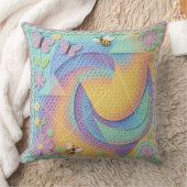 Whimsical Pastel Crochet Garden Pattern  クッション (ブランケット)