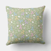  Whimsical Pastel Custom Photo Poodle Throw Pillow クッション (裏面)