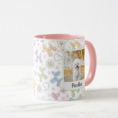 Whimsical Pastel Custom Photo Poodle Throw Pillow マグカップ (正面右)