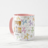  Whimsical Pastel Custom Photo Poodle Throw Pillow マグカップ (正面左)