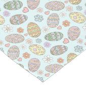 Whimsical Pastel Cute Easter Eggs Floral Pattern  ショートテーブルランナー (コーナー)