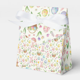 Whimsical Pastel Easter Bunny & Floral Pattern フェイバーボックス