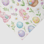 Whimsical Pastel Easter Bunny & Floral Pattern 薄葉紙 (詳細)