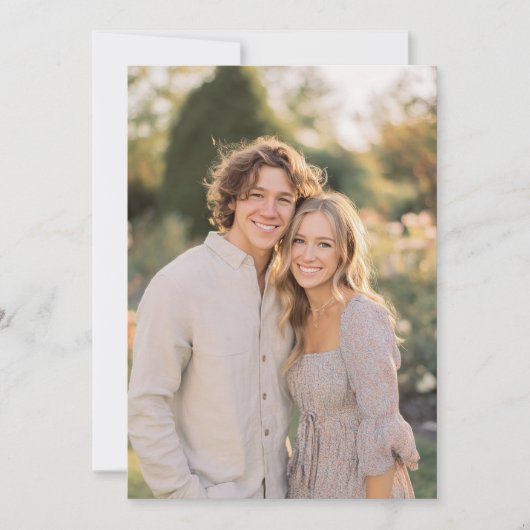 Whimsical Pastel Floral Photo 招待状 (正面)