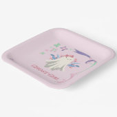 Whimsical Pastel Ghost Girl Halloween Party  ペーパープレート (傾斜あり)