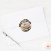 Whimsical Pastel Glass Glaze Donut Glossy   ラウンドシール (封筒)