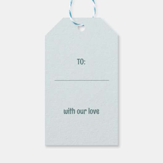 Whimsical Pastel Illustration 12 Days of Christmas ギフトタグ (裏面)