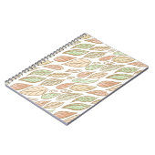 Whimsical Pastel Leaf Drift ノートブック (左側)