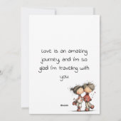 Whimsical Pastel Love Couple Drawing シーズンカード (裏面)