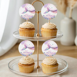 Whimsical Pastel Mermaid Undersea Girl ラウンドシール