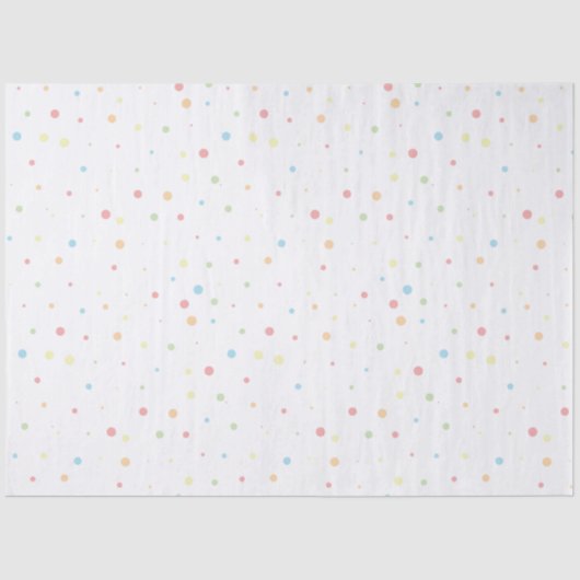 Whimsical Pastel Polka Dot Christmas Tree 薄葉紙 (正面)