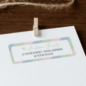 Whimsical Pastel Return Address Label ラベル