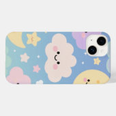 Whimsical Pastel Sky – Cute Clouds, Moons & Stars  Case-Mate iPhoneケース (裏面 (横))
