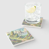 Whimsical Path & Quote ストーンコースター (横)