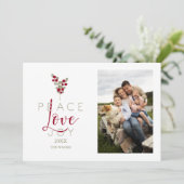 Whimsical Peace Love Joy Classic Christmas Photo (スタンド正面)