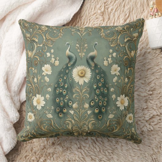 Whimsical Peacock Decorative クッション (ブランケット)