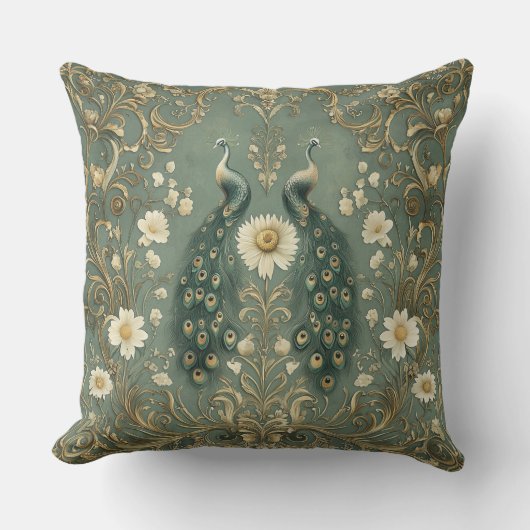 Whimsical Peacock Decorative クッション (正面)