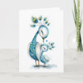 Whimsical Peacock Mother's Day シーズンカード (正面)