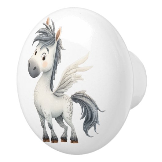 Whimsical Pegasus Ceramic Kids Room セラミックノブ (右)