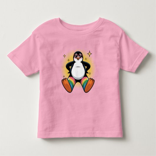 Whimsical Penguin Caroon トドラーTシャツ (正面)