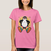 Whimsical Penguin Caroon Tシャツ (正面)