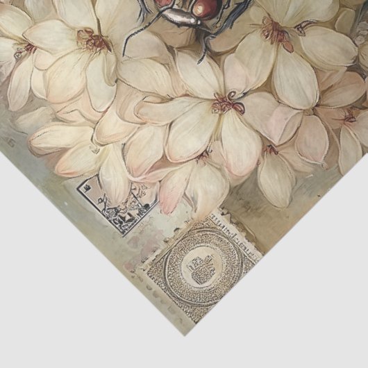 Whimsical Peony & Dragonfly Ephemera Decoupage 薄葉紙 (詳細)