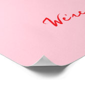 Whimsical Personalized Engagement couple Sign ポスター (角)