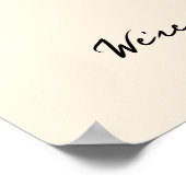 Whimsical Personalized Engagement couple Sign ポスター (角)