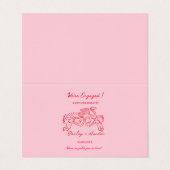 Whimsical Personalized Engagement couple Sign 名刺 (外部フラット)
