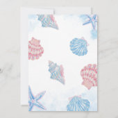 Whimsical Pink Blue All I Sea is Love Bridal showe 招待状 (裏面)