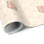 Whimsical Pink Book & Stars ラッピングペーパー (ロールコーナー)