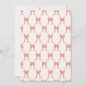 Whimsical Pink Bow Baby Shower Invitation 招待状 (裏面)