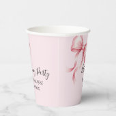 Whimsical Pink Bow Birthday Party 紙コップ (右)