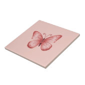   Whimsical Pink Butterfly  タイル (側面)